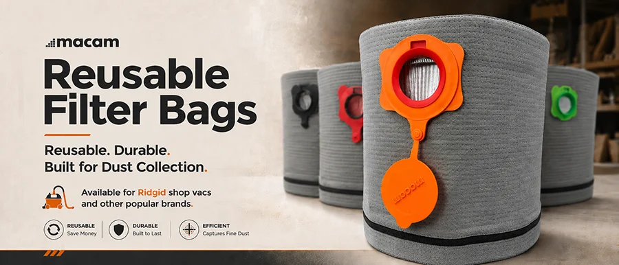 Macam Dust Bags for Ridgid, Festool and Bosch Dust Extractors