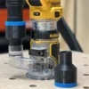 Standard shop vac hose adapter for Dewalt trim router for dust collection