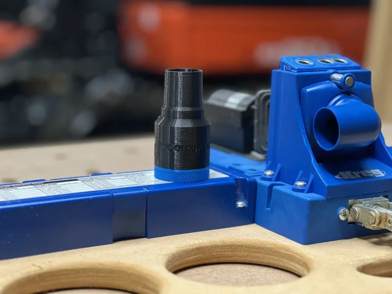 Kreg K5 hose adapter to use your shop vac with your pocket hole jig