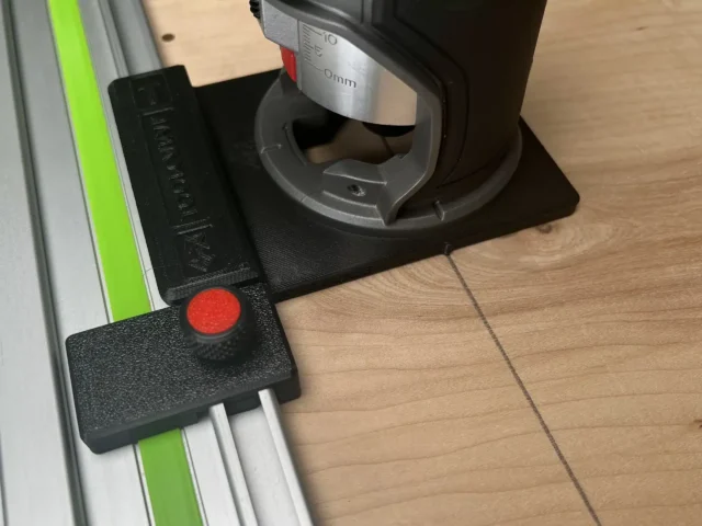 Make straight accurate cuts with the Milwaukee m18 router adapter on a Festool and Milwaukee track saw rail