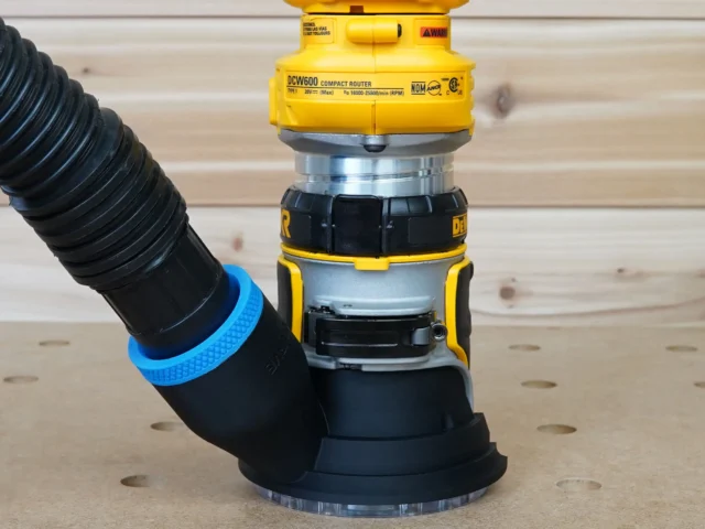 1-7/8" shop vac hose adapter adapter for Dewalt 20v trim router for dust collection when wood working in your shop