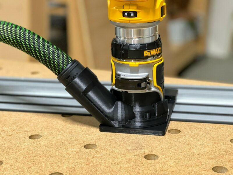 Festool 27mm hose adapter for Dewalt 20v trim router