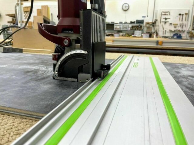 Track saw rail adapter for Lamello Zeta