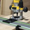 Use Dewalt DW618 with the Festool LR32 Rail