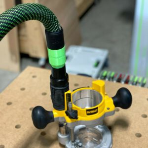 Use your Festool 27mm hose with DW616 Router