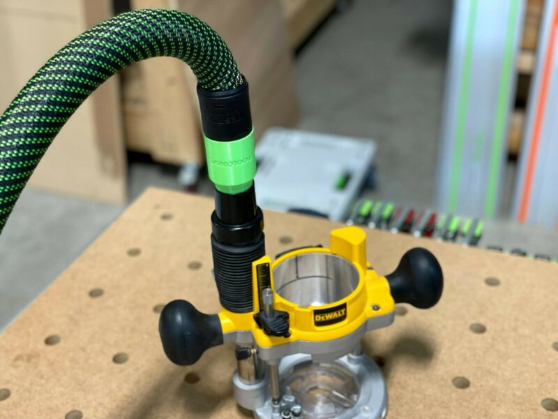 Use your Festool 27mm hose with DW616 Router