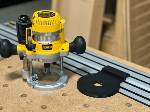 connect your Dewalt 618 plunge router to your Dewalt track