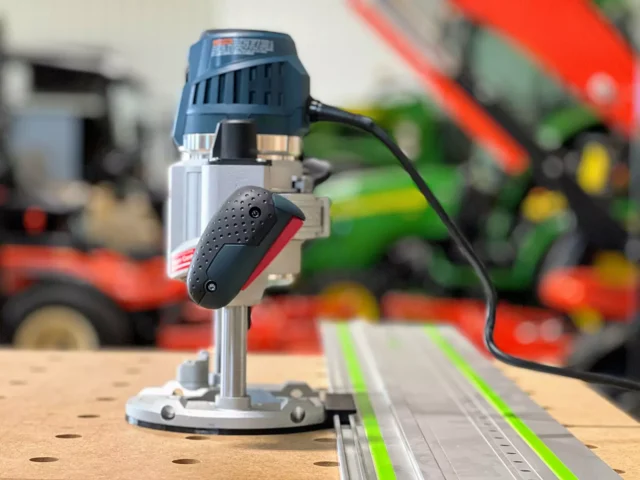 Make dados and joinery cuts with your bosch router connecting it to your track saw guide rail