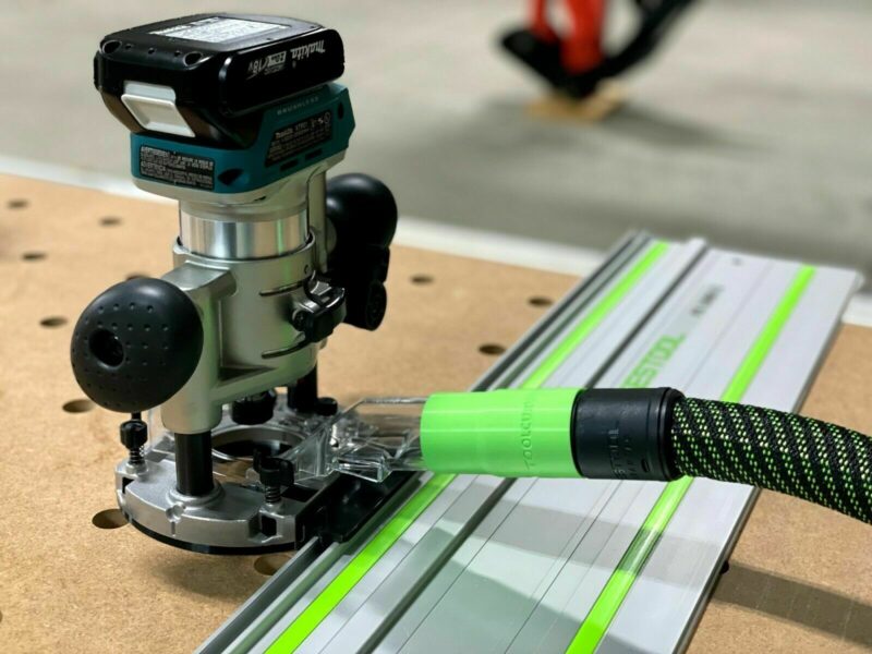 Festool 27mm hose adapter for the Makita trim plunge router base