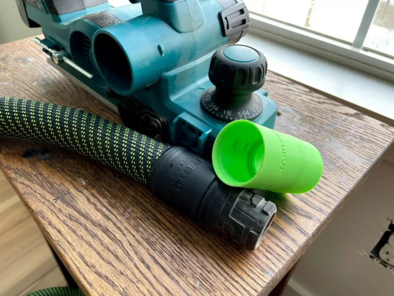 Connect your Festool 27mm hose to your Makita planer