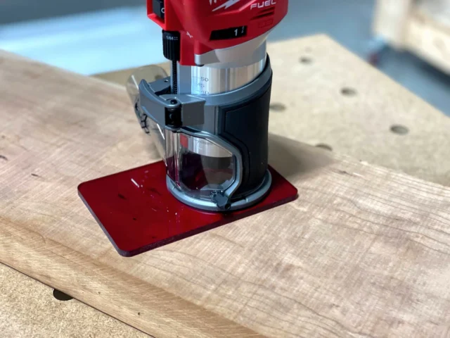 Red Transparent base plate for M18 router