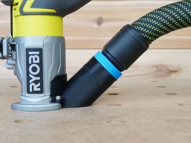 27mm hose adapter dust port for Ryobi trim router