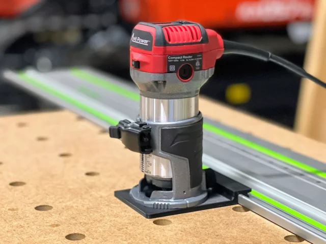 Connect your avid power router to your Festool and Makita guide rail