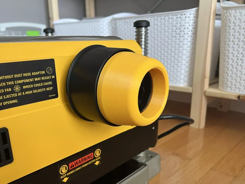 Dewalt 735 planer rear dust port adapter for your shop vac hose connection