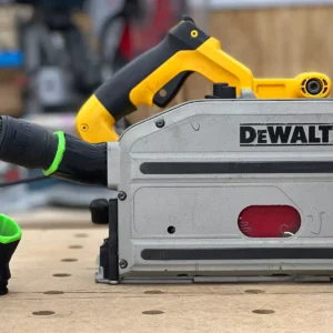 Connect your festool 27mm hose to your Dewalt track saw