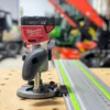 Use your Milwaukee M18 plunge router with your Festool and Milwaukee guide rails