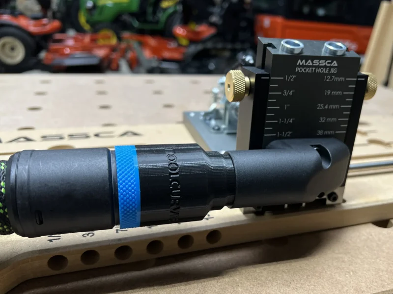 Massca pocket hole jig hose adapter.