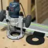 Connect your Bosch colt trim router plunge base to your track saw guide rail