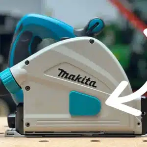 Makita SP6000J Corded track saw arbor cover to help improve dust collection on your track saw