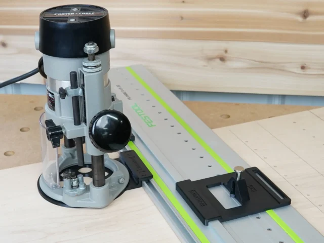 Porter Cable 690 Series router adapter with the ToolCurve LR32 hole drilling kit