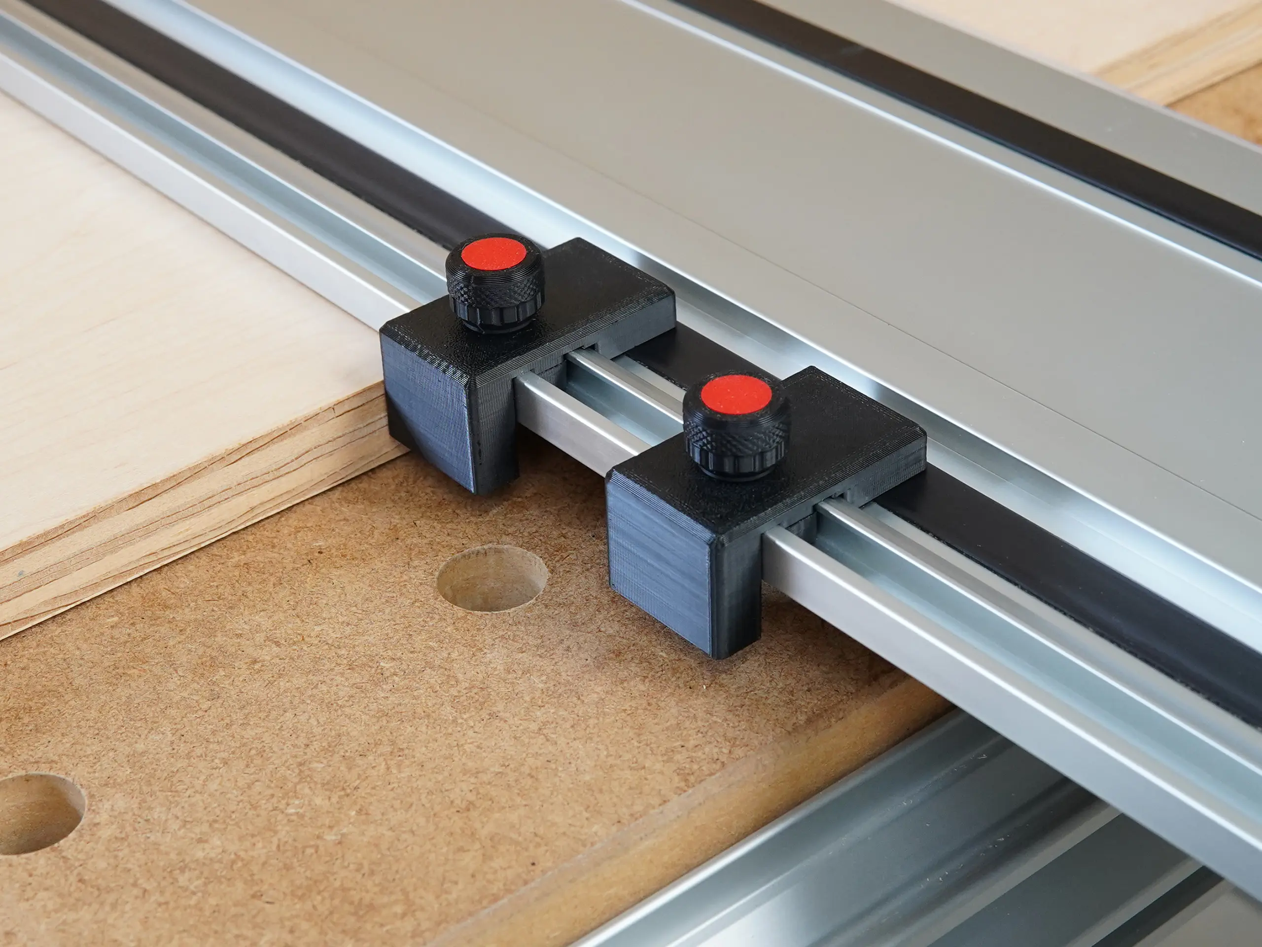 Drop Stop for Milwaukee Track Saw Guide Rail