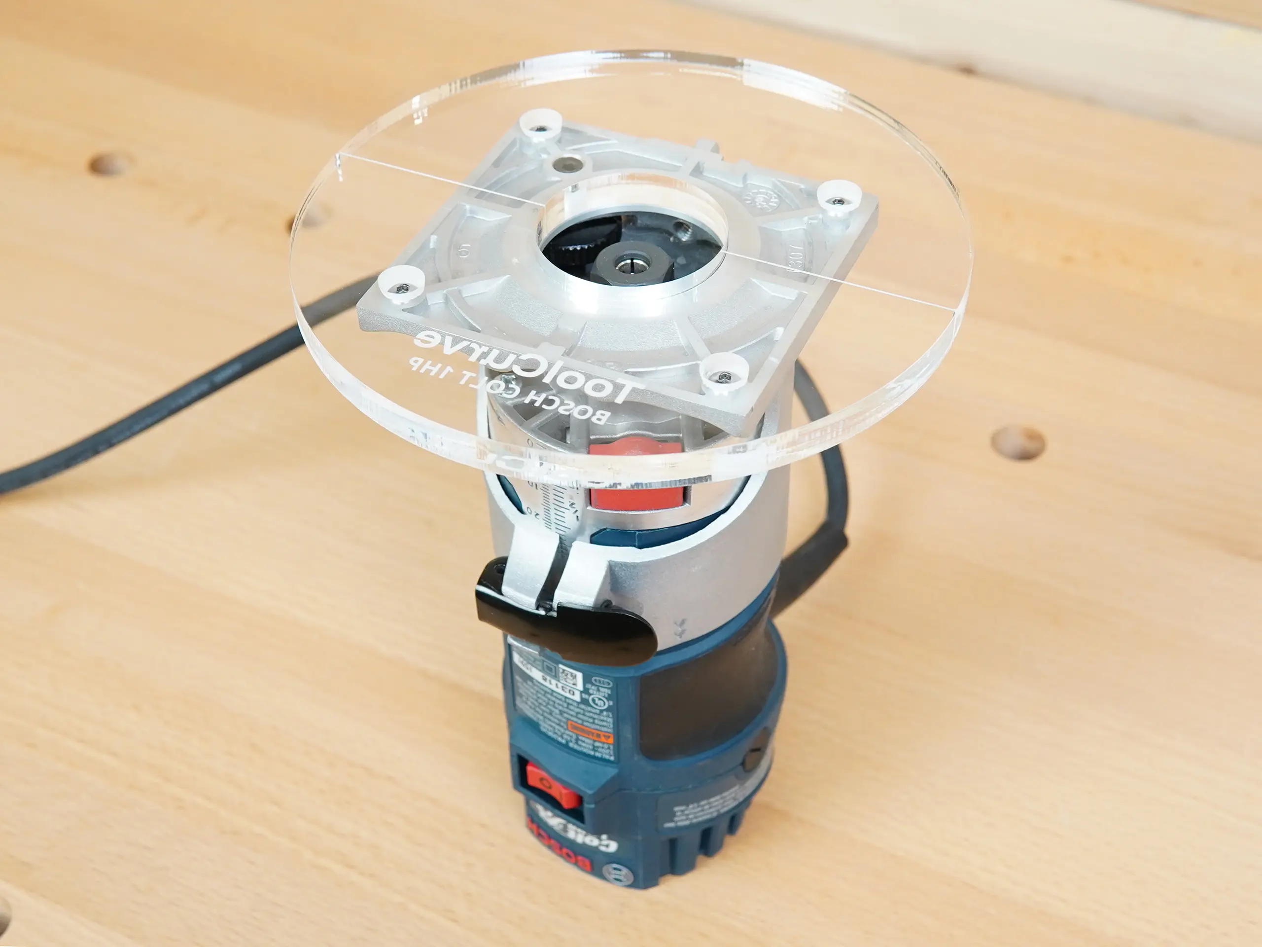 6″ Acrylic Router Base Plate for Bosch Colt 1 HP Trim Router