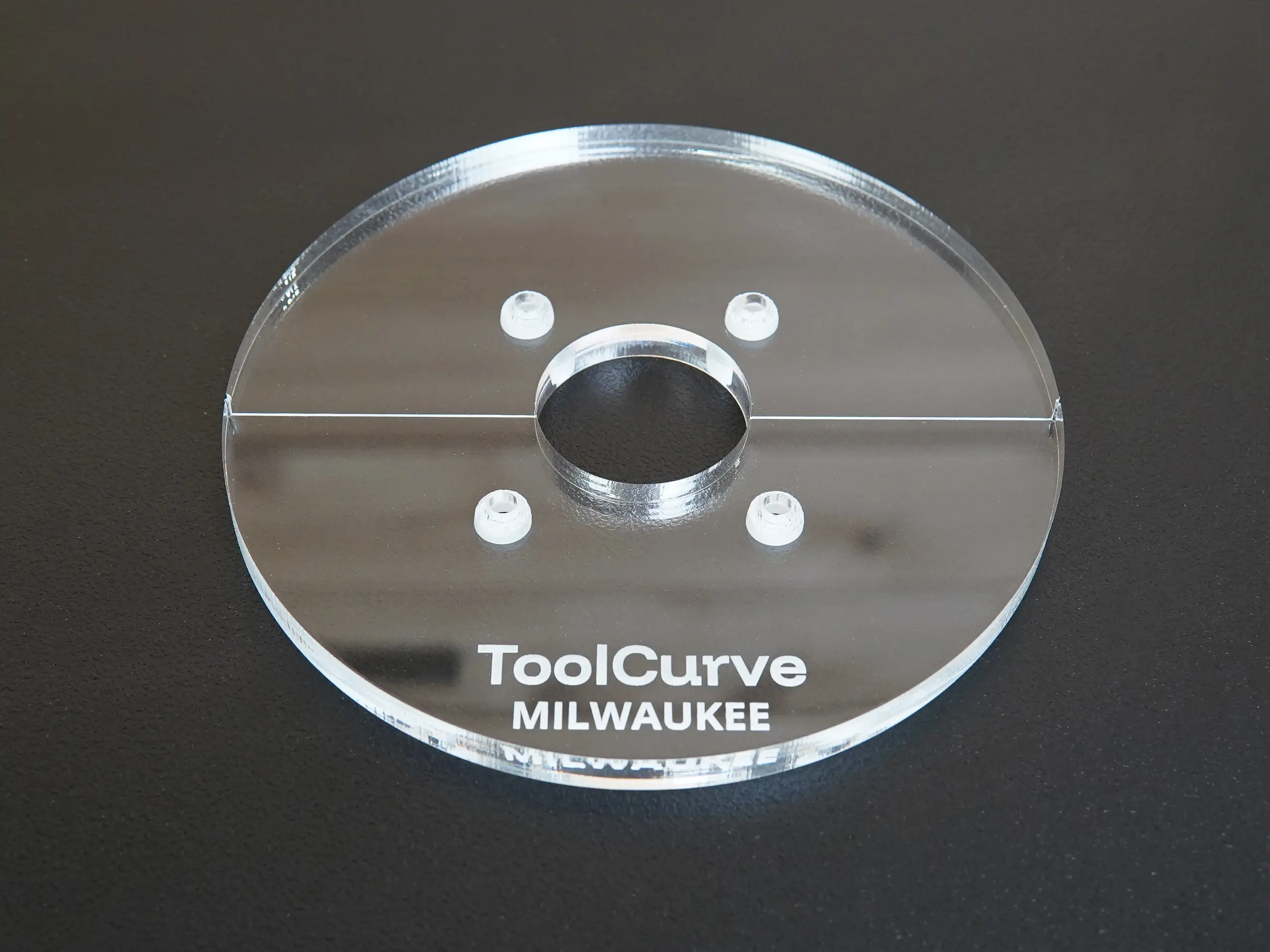 6″ Acrylic Router Base Plate for Milwaukee Trim Router