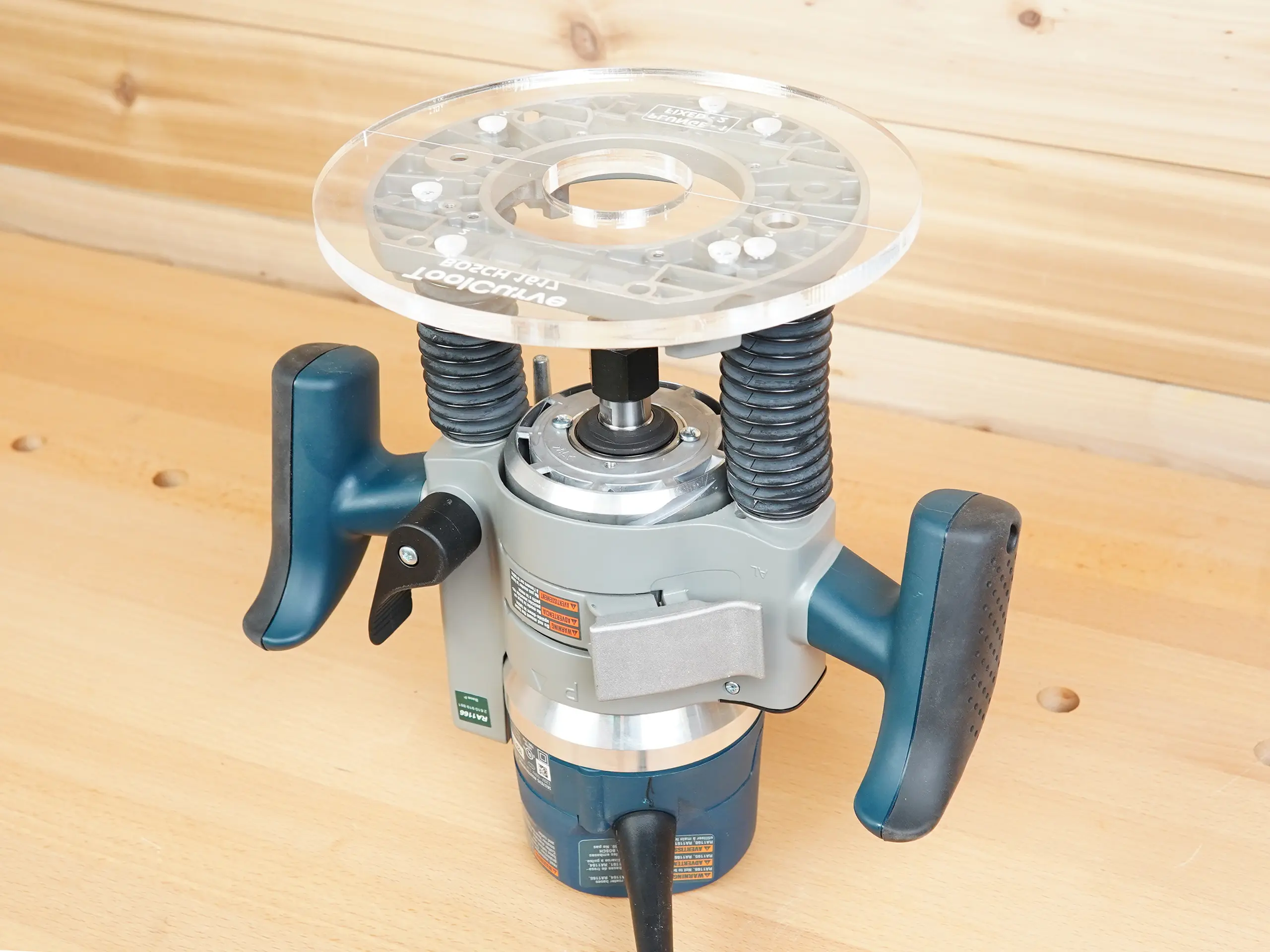 8″ Acrylic Router Base Plate for Bosch 1617 Router