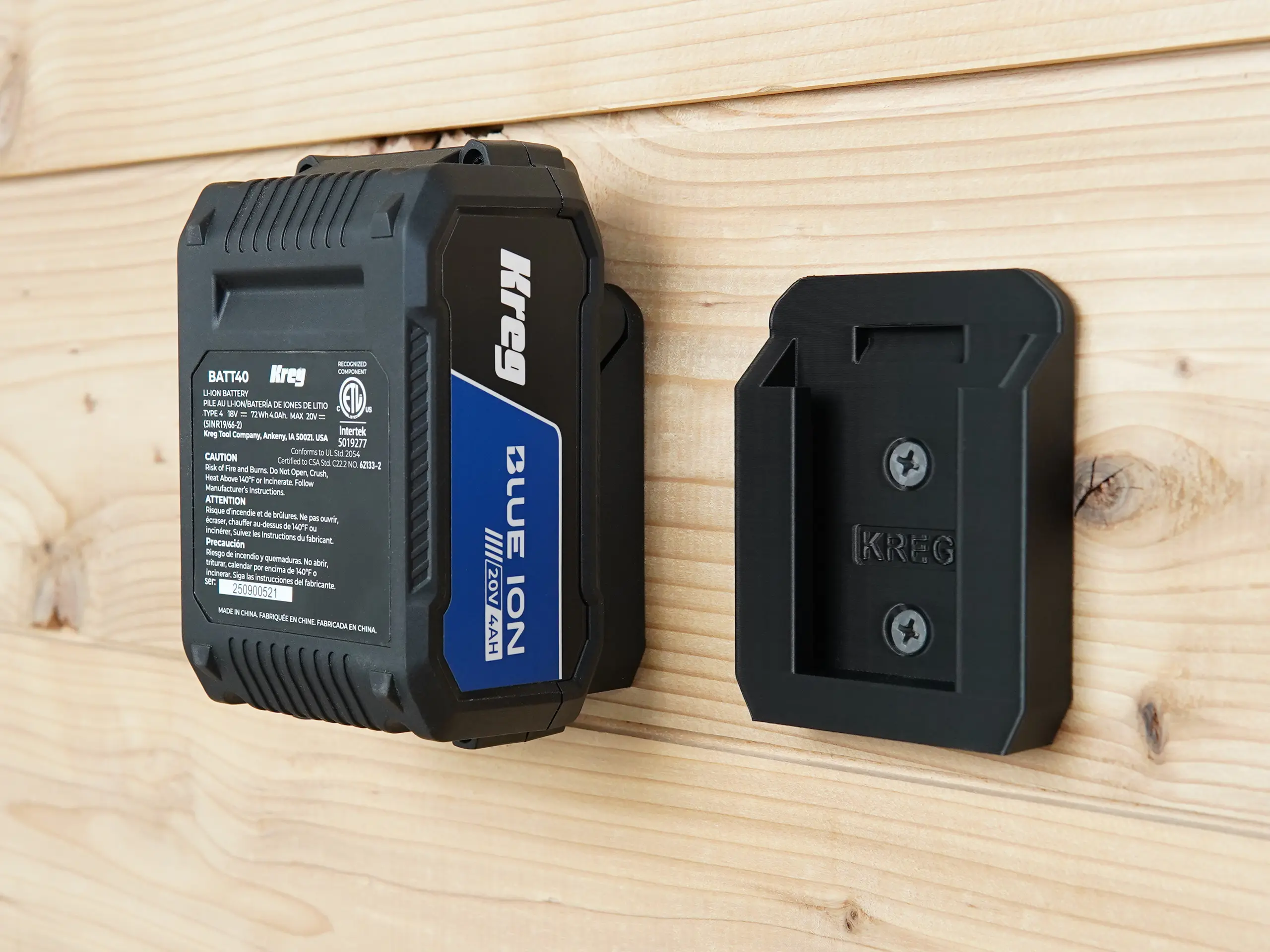 Battery Holder Mount for Kreg 18v Battery