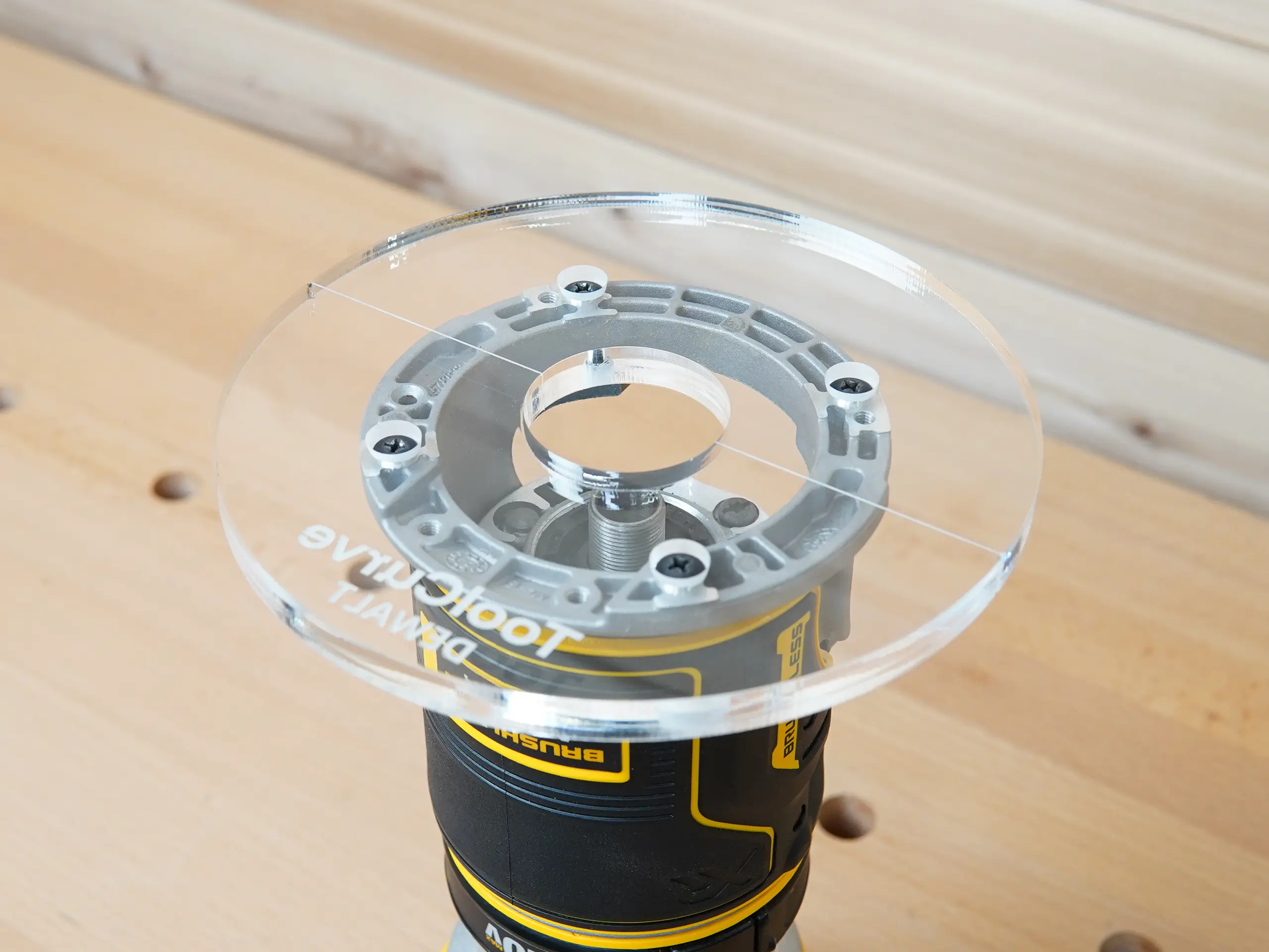 6" Acrylic Router Base Plate for DeWalt Trim Routers
