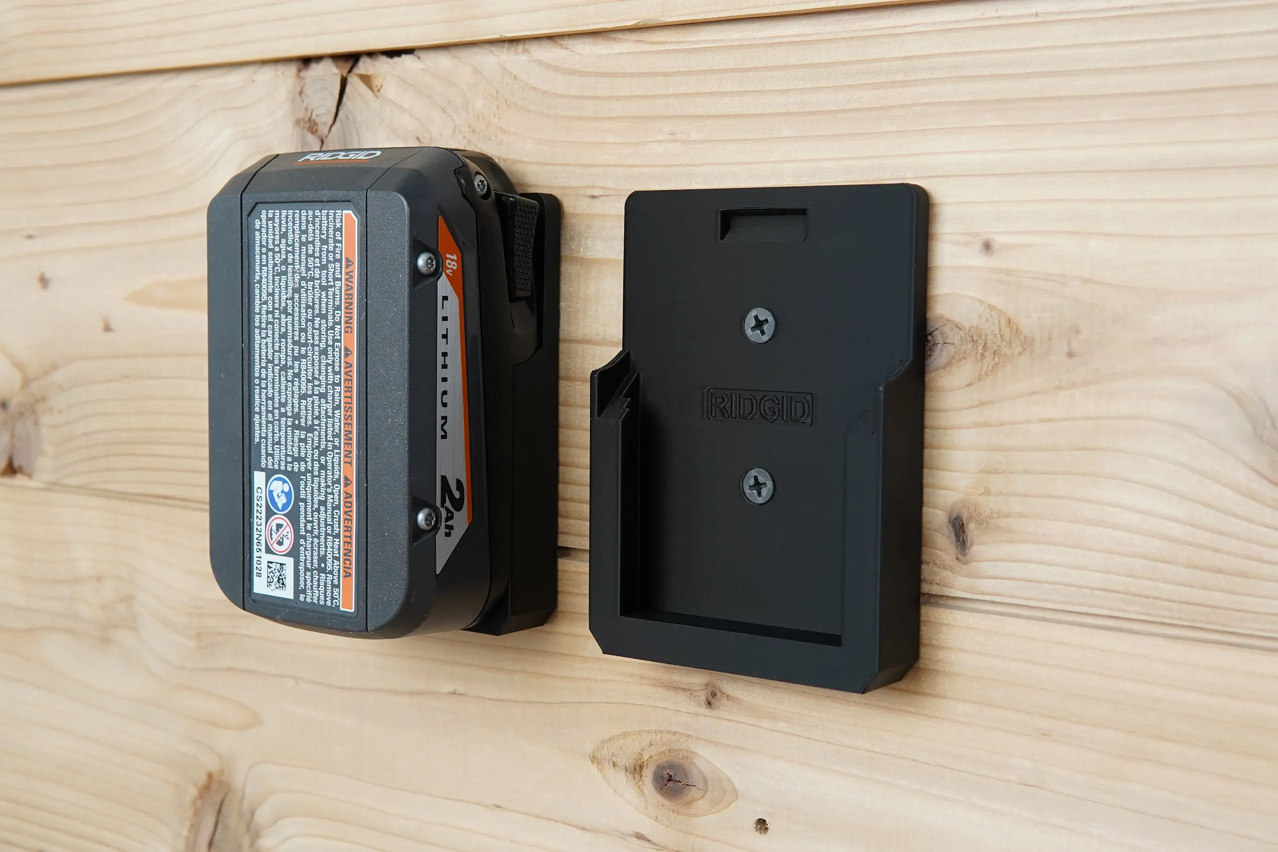 Battery Holder Mount for Ridgid 18v