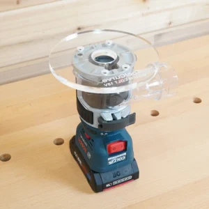 6″ Round Acrylic Router Base Plate for Bosch Colt 18V Trim Router
